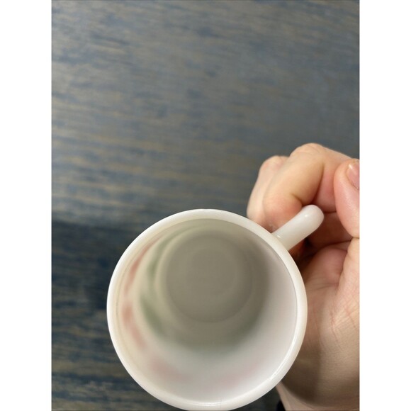 VTG Hazel Atlas Milk Glass Eggnog Mug Retro Holiday Collectible Drinkware - Picture 5 of 7